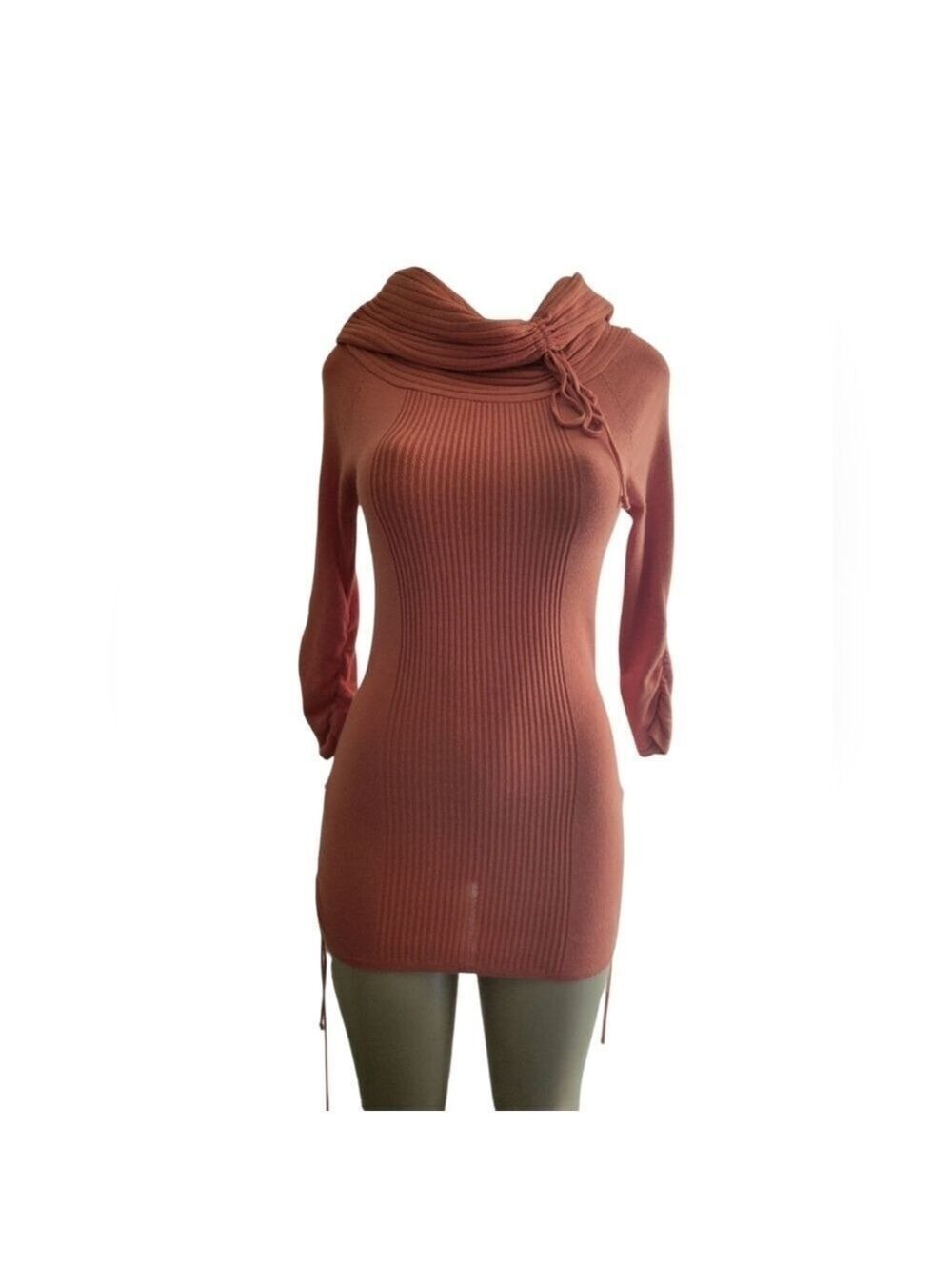 ARDEN B Women's Rust Sweater with Cowl Medium Neck Winter